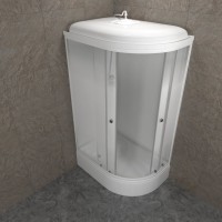 Душевая кабина Triton Коралл Лайт В левая 120х80 см, белая