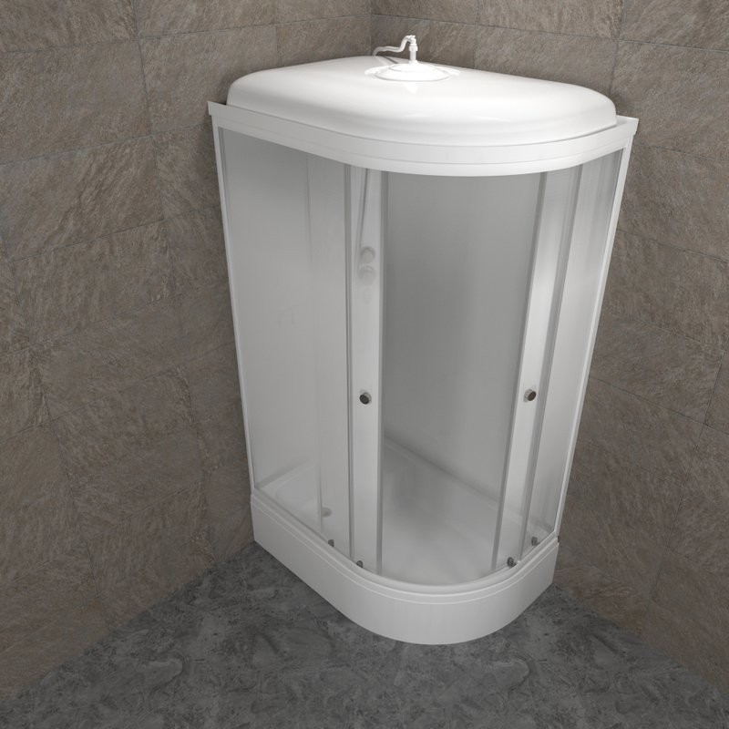 Душевая кабина Triton Коралл Лайт В левая 120х80 см, белая