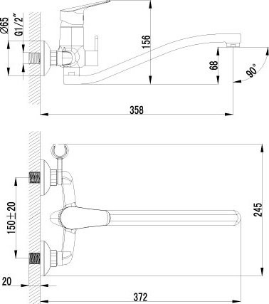 Универсальный смеситель Lemark Partner LM6553C