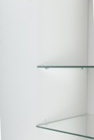 Шкаф пенал для ванной Cezares Eco 40 универсальный ручки серые, bianco lucido