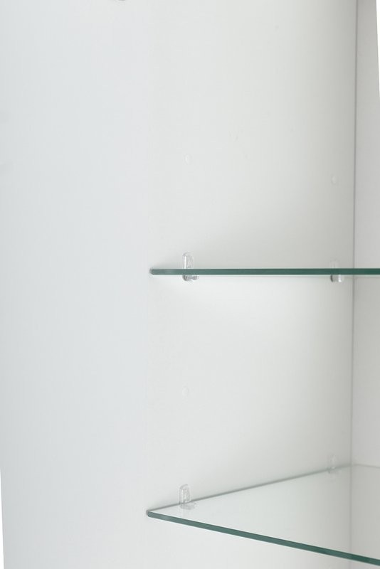 Шкаф пенал для ванной Cezares Eco 40 универсальный ручки серые, bianco lucido