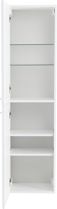 Шкаф пенал для ванной Cezares Eco 40 универсальный ручки серые, bianco lucido