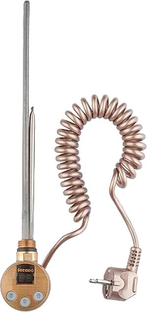 Полотенцесушитель электрический Secado Агата 2 105x55 см, подключение справа, бронза, лесенка, латунь