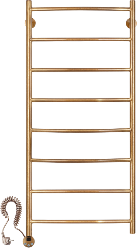 Полотенцесушитель электрический Secado Милан 1 плюс 105x55 см, подключение слева, бронза, лесенка, латунь