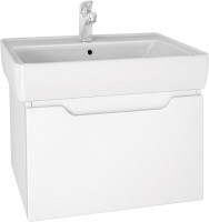 Тумба с раковиной Dreja Tiny 60 подвесная, белый глянец