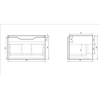 Тумба с раковиной Dreja Tiny 60 подвесная, белый глянец
