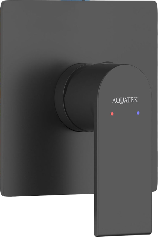 Встраиваемый смеситель для душа и ванны AQUATEK Лира AQ1466MB С ВНУТРЕННЕЙ ЧАСТЬЮ, матовый черный
