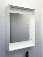 Зеркало Comforty Марсель 60 с подсветкой, матовое белое
