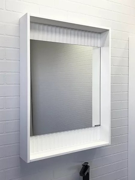 Зеркало Comforty Марсель 60 с подсветкой, матовое белое