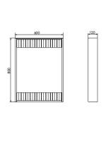 Зеркало Comforty Марсель 60 с подсветкой, матовое белое