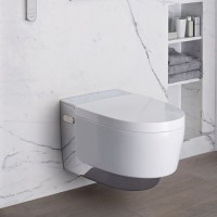 Умный унитаз подвесной Geberit AquaClean Mera Comfort 146.214.21.1 с системой удаления запахов, глянцевый хром
