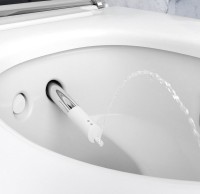 Умный унитаз подвесной Geberit AquaClean Mera Comfort 146.214.21.1 с системой удаления запахов, глянцевый хром