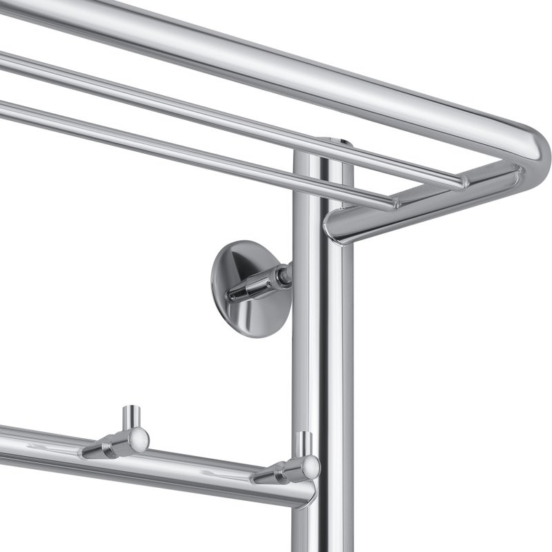 Полотенцесушитель электрический Secado Триада 1 КСП 105x55 см, подключение справа, глянцевый хром, лесенка, с полкой