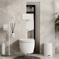 Система инсталляции для унитазов Wasserkraft Alme 15TLT.010.ME.WM04 с кнопкой смыва матовой белой