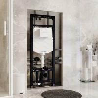 Система инсталляции для унитазов Wasserkraft Alme 15TLT.010.ME.WM04 с кнопкой смыва матовой белой