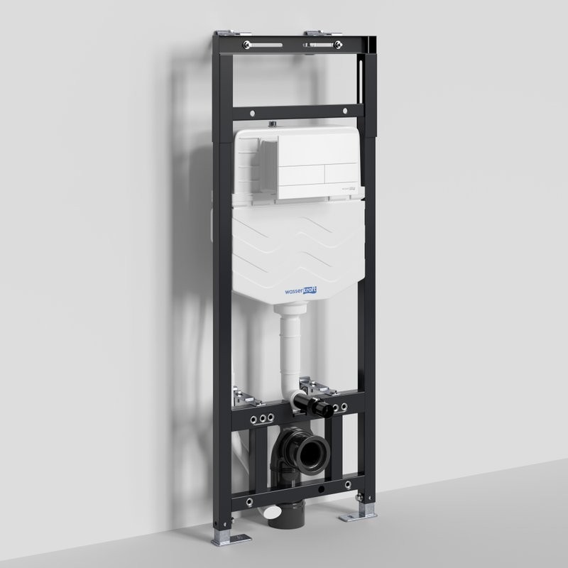 Система инсталляции для унитазов Wasserkraft Alme 15TLT.010.ME.WM04 с кнопкой смыва матовой белой
