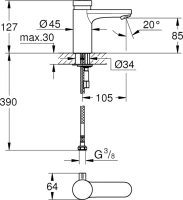 Смеситель для раковины Grohe 36317000 хром Смеситель для раковины Grohe 36317000 хром