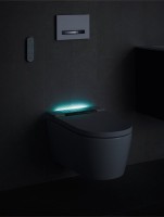 Умный унитаз подвесной Geberit AquaClean Sela 146.224.21.1 вставка глянцевый хром