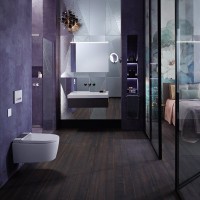 Умный унитаз подвесной Geberit AquaClean Sela 146.224.21.1 вставка глянцевый хром