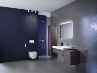 Умный унитаз подвесной Geberit AquaClean Sela 146.224.21.1 вставка глянцевый хром