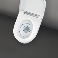 Умный унитаз подвесной Geberit AquaClean Sela 146.224.21.1 вставка глянцевый хром