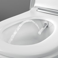 Умный унитаз подвесной Geberit AquaClean Sela 146.224.21.1 вставка глянцевый хром