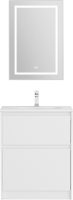 Мебель для ванной комнаты BelBagno Kraft 39 70 напольная, bianco opaco, раковина BB-8099-3-70