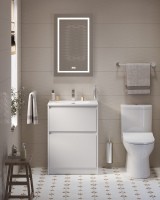 Мебель для ванной комнаты BelBagno Kraft 39 70 напольная, bianco opaco, раковина BB-8099-3-70