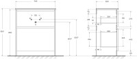Мебель для ванной комнаты BelBagno Kraft 39 70 напольная, bianco opaco, раковина BB-8099-3-70