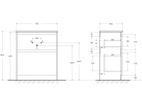 Мебель для ванной комнаты BelBagno Kraft 39 70 напольная, bianco opaco, раковина BB-8099-3-70
