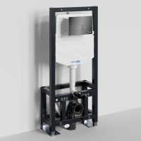 Система инсталляции для унитазов Wasserkraft Dill 61TLT.010.ME.PB04 с кнопкой смыва черной