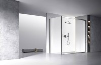 Душевой уголок Veconi Rovigo RV-060 190х110 см, профиль хром, стекло прозрачное