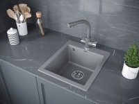 Смеситель для кухни Paulmark Essen Es213011-402 серый металлик