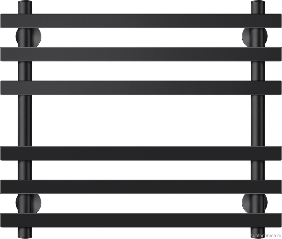 Полотенцесушитель электрический Secado Понтида Плюс, L 60x60 см, подключение слева, матовый черный, лесенка