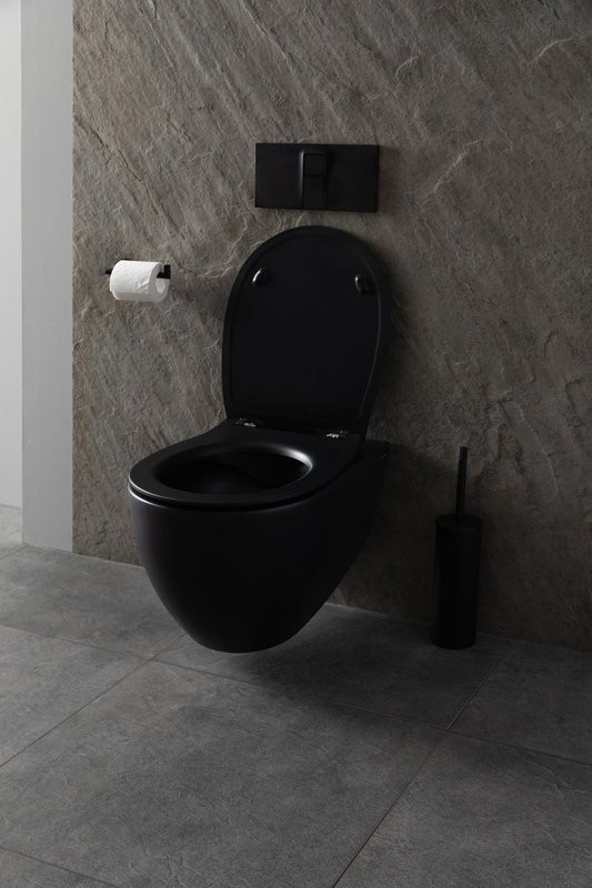 Унитаз подвесной Allen Brau Reality 4.32006.31 безободковый, с микролифтом, матовый черный