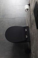 Унитаз подвесной Allen Brau Reality 4.32006.31 безободковый, с микролифтом, матовый черный