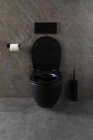 Унитаз подвесной Allen Brau Reality 4.32006.31 безободковый, с микролифтом, матовый черный