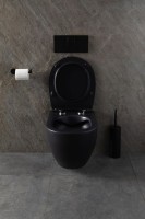 Унитаз подвесной Allen Brau Reality 4.32006.31 безободковый, с микролифтом, матовый черный