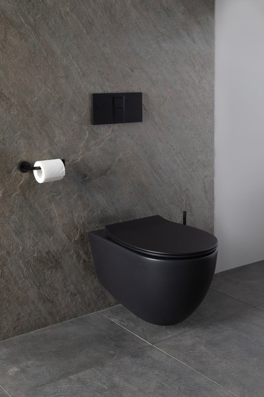 Унитаз подвесной Allen Brau Reality 4.32006.31 безободковый, с микролифтом, матовый черный