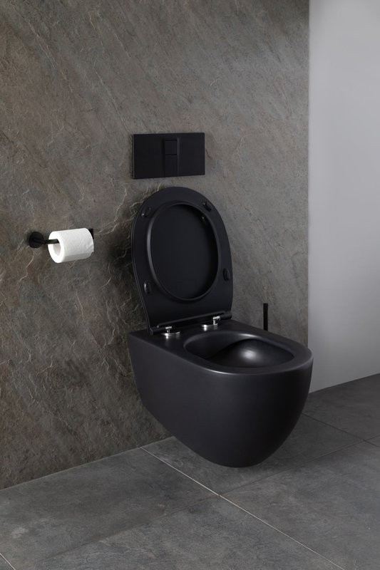 Унитаз подвесной Allen Brau Reality 4.32006.31 безободковый, с микролифтом, матовый черный