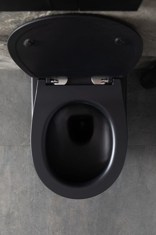 Унитаз подвесной Allen Brau Reality 4.32006.31 безободковый, с микролифтом, матовый черный