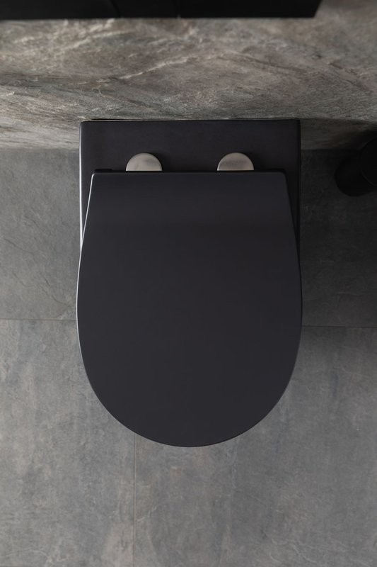 Унитаз подвесной Allen Brau Reality 4.32006.31 безободковый, с микролифтом, матовый черный