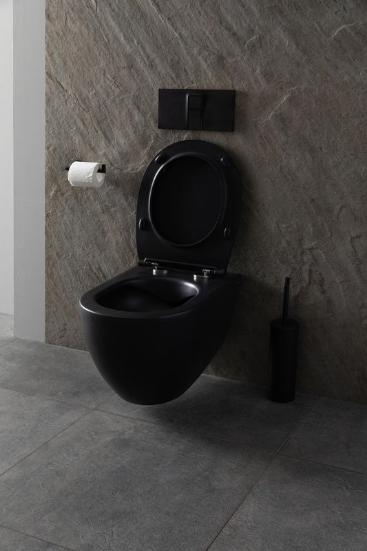 Унитаз подвесной Allen Brau Reality 4.32006.31 безободковый, с микролифтом, матовый черный