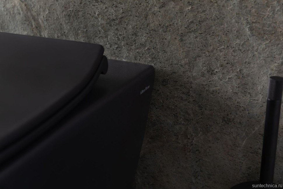 Унитаз подвесной Allen Brau Reality 4.32006.31 безободковый, с микролифтом, матовый черный