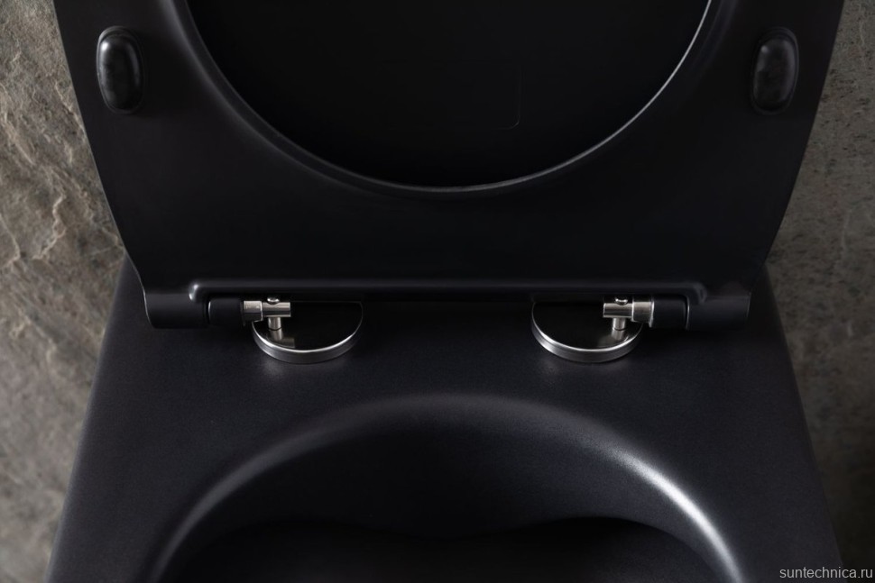 Унитаз подвесной Allen Brau Reality 4.32006.31 безободковый, с микролифтом, матовый черный