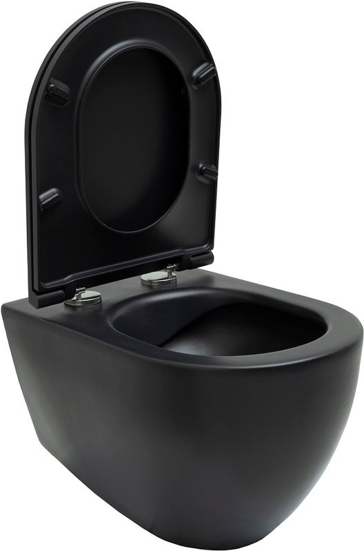Унитаз подвесной Allen Brau Reality 4.32006.31 безободковый, с микролифтом, матовый черный