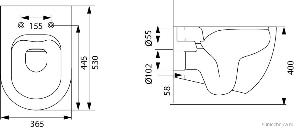Унитаз подвесной Allen Brau Reality 4.32006.31 безободковый, с микролифтом, матовый черный