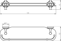 Полка Migliore Fortuna 27668 бронза, 50 см