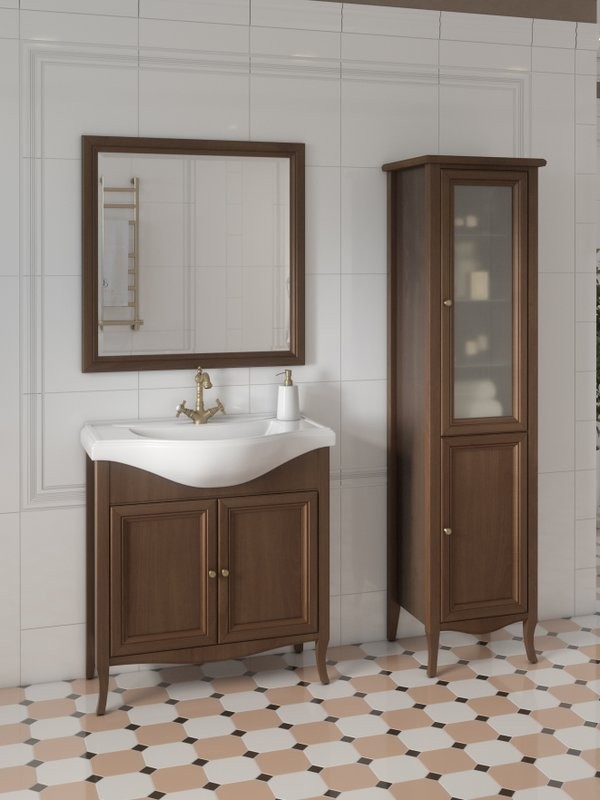 Мебель для ванной комнаты Caprigo Лион 80 2 дверцы, орех античный