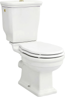 Унитаз-компакт напольный ArtCeram Hermitage WC с микролифтом, фурнитура бронза